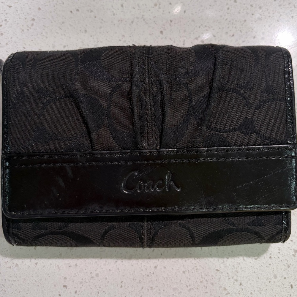 Coach Black Signature Wallet